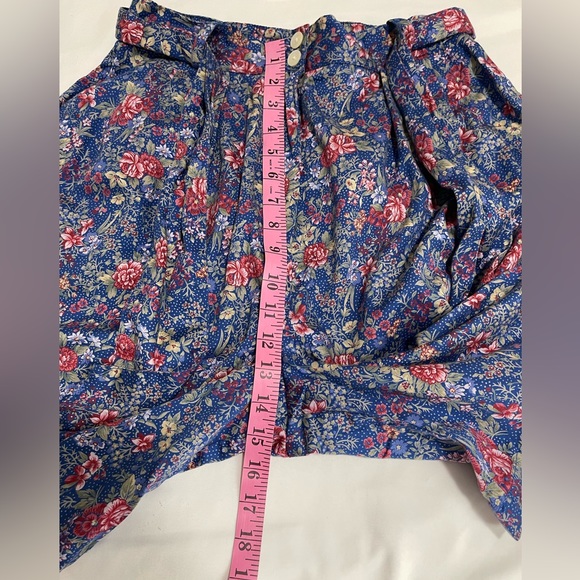 Talbots Floral Belted Shorts With Side Pockets 100% Cotton Women’s Size L - Picture 6 of 8